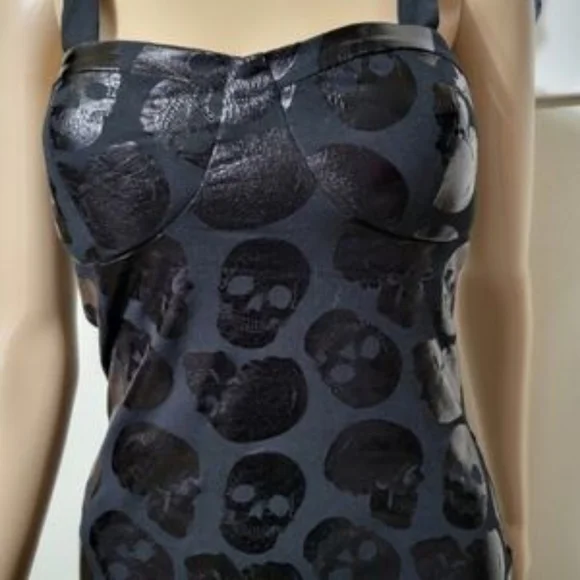 🆕️Iron Fist Skullz Club Mini Bodycon Dress Women's M Black S - Picture 6 of 8